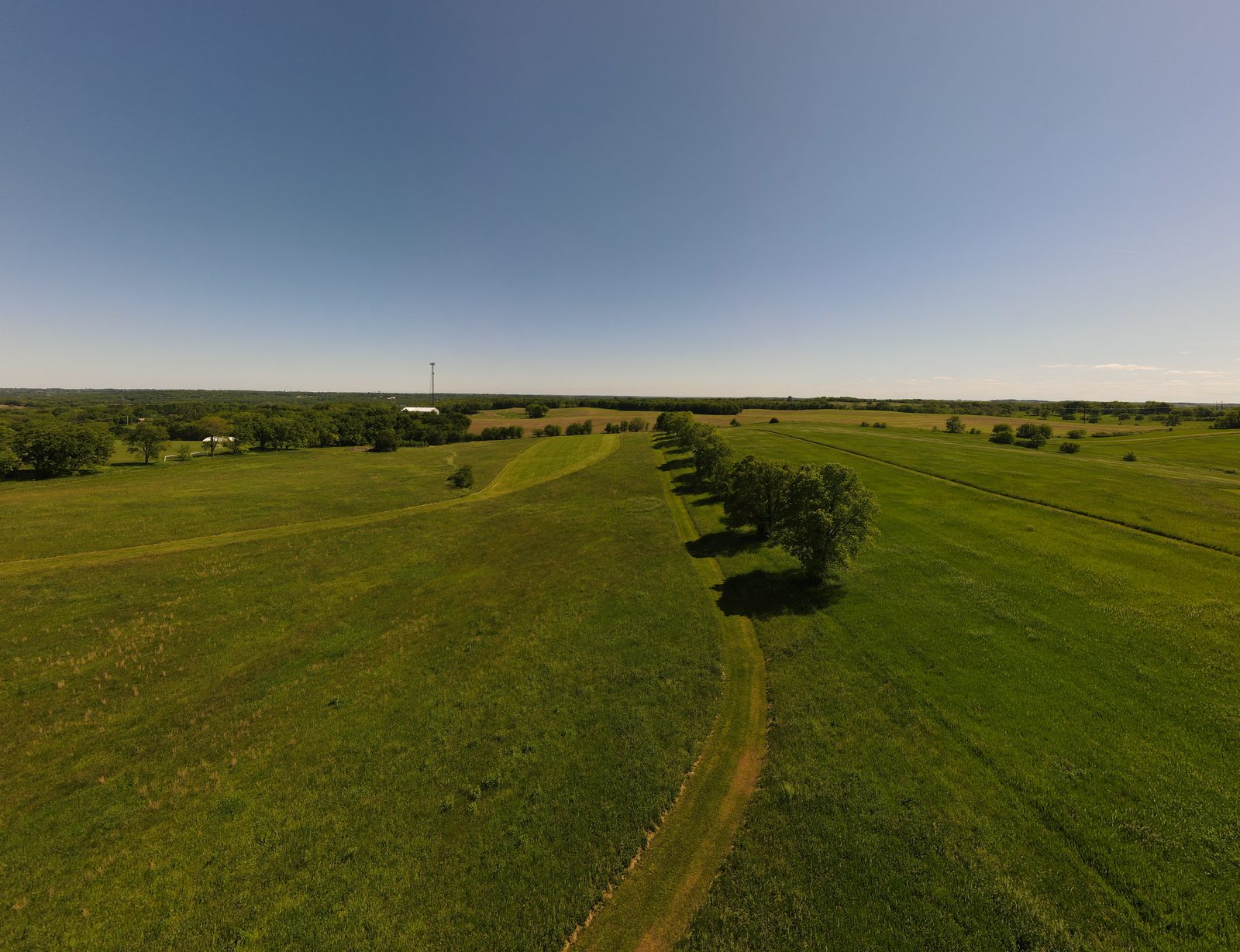 Overhead drone photograph of the Kansas City region